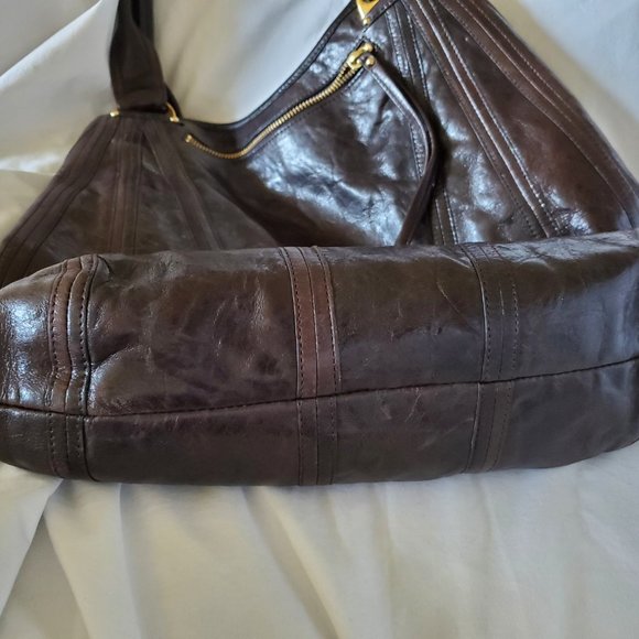 Kooba Brown Leather Designer Handbag Shoulder Bag, Vintage - Picture 10 of 13